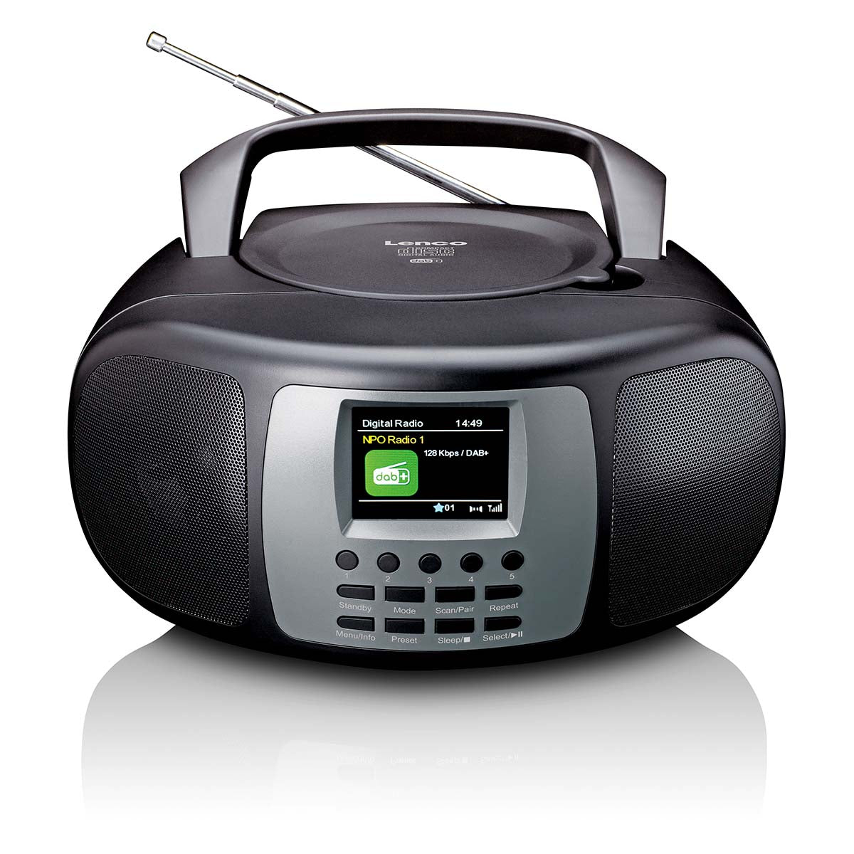 lenco-scd-860bk-tragbares-dab-fm-radio-mit-bluetooth-und-cd-schwarz image 2