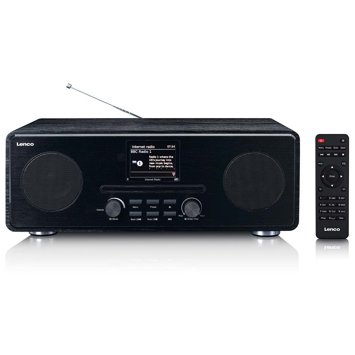 lenco-dir-260bk-internet-dab-fm-radio-mit-cd-player-und-bluetooth-schwarz image 1