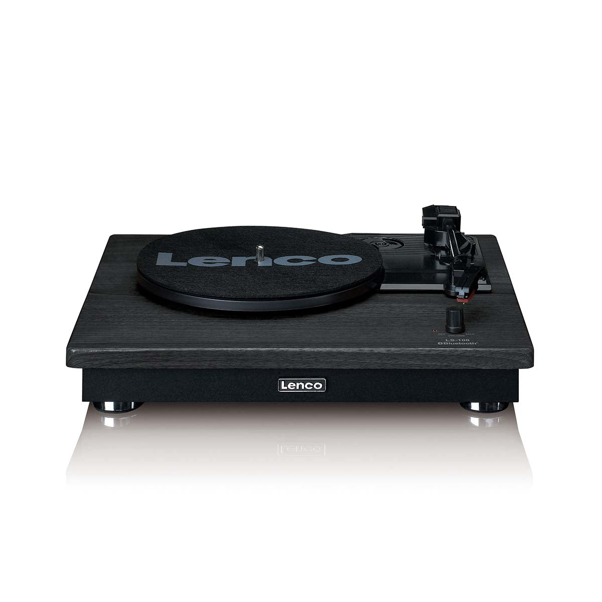 lenco-ls-100bk-plattenspieler-mit-bluetooth-und-2-externen-lautsprechern-schwarz image 2