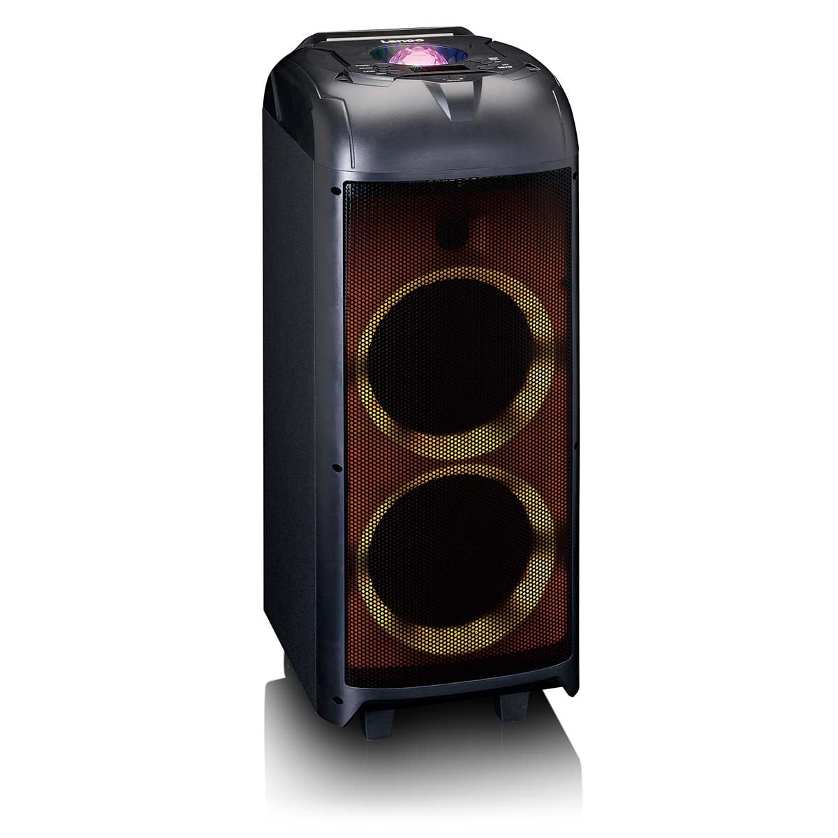 lenco-pa-260bk-party-lautsprecher-150-watt-rms-mit-led-licht-und-discokugel-schw image 8