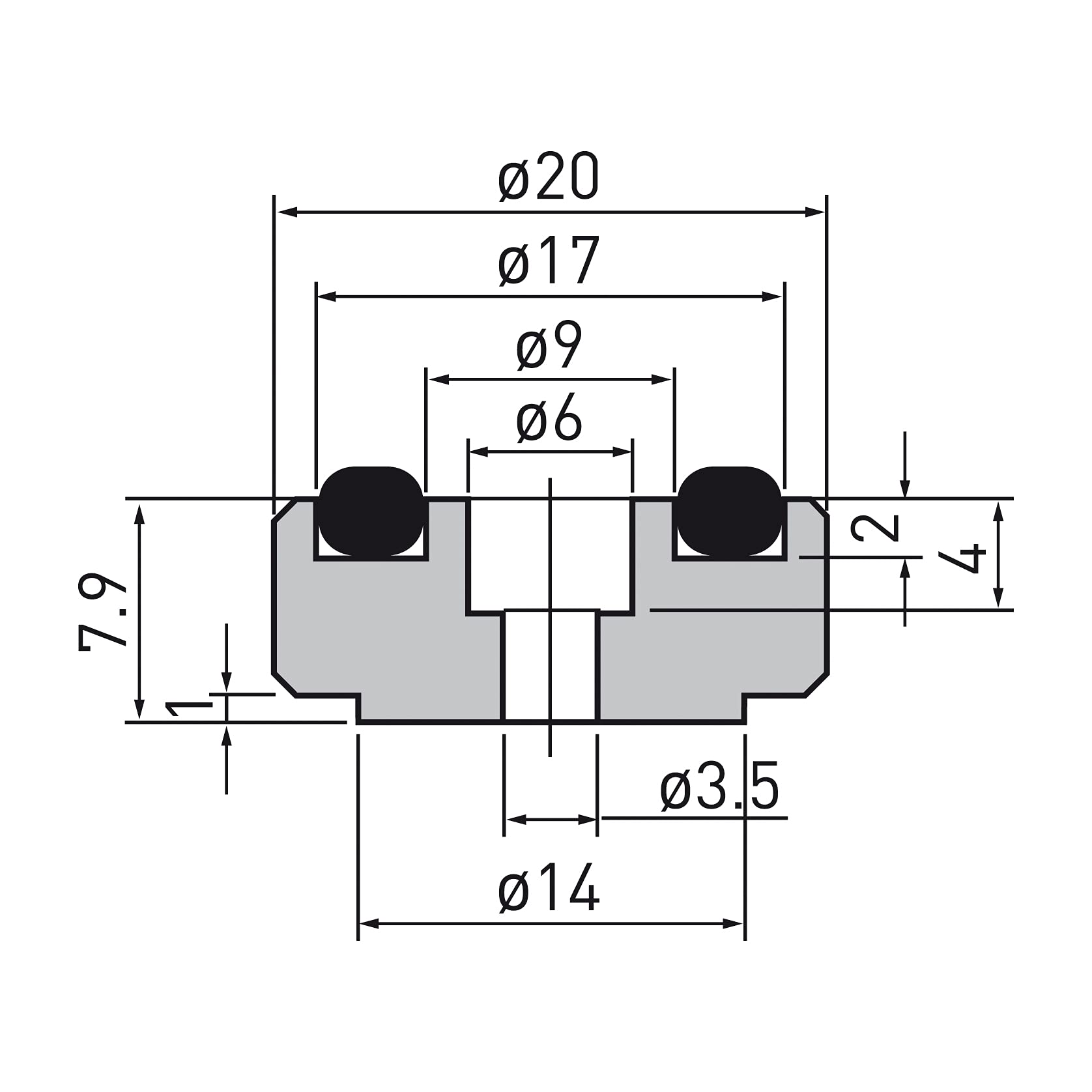 dynavox-ger-tef-e-mit-r-ndelung-mini-aus-aluminium-4er-set-schwarz-eloxiert-f-r- image 1