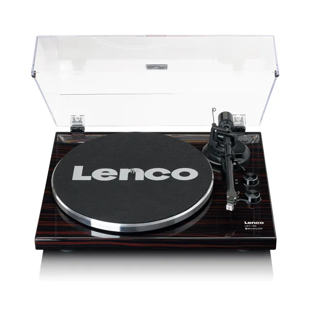 lenco-lbt-189wa-plattenspieler-mit-bluetooth-dunkelbraun-riemen-alu-teller image 1