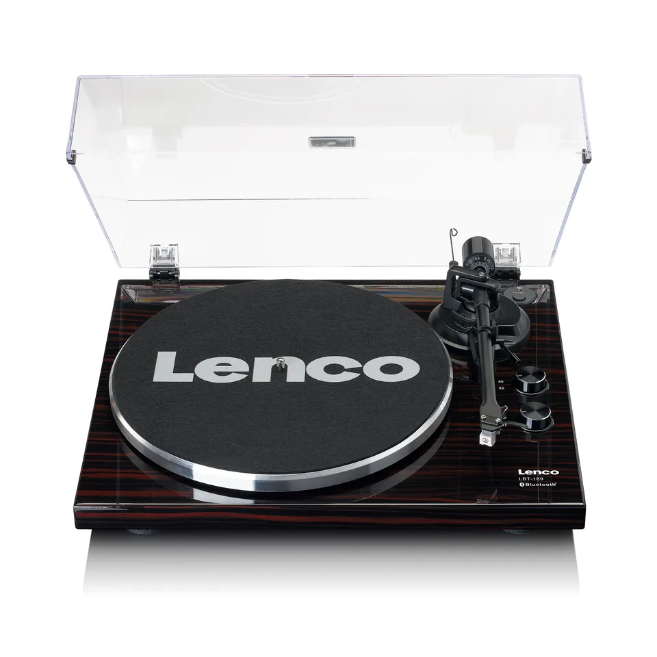 lenco-lbt-189wa-plattenspieler-mit-bluetooth-dunkelbraun-riemen-alu-teller image 1