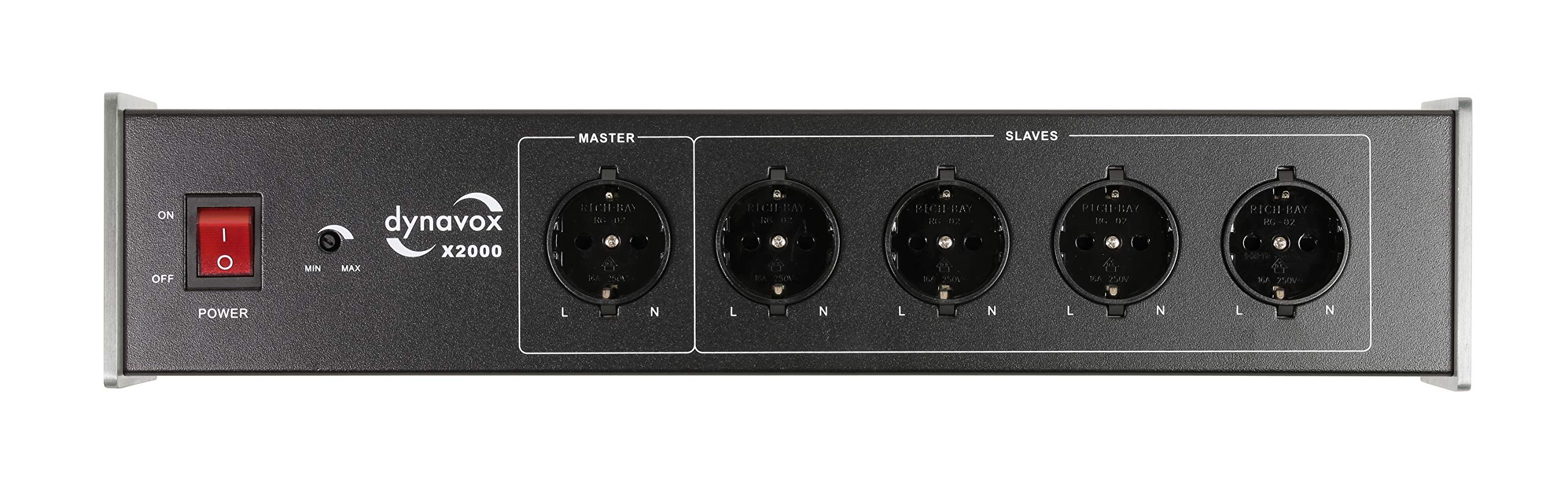 dynavox-x2000-hifi-netzfilter-mehrfach-steckdose-5-fach-gefiltert-mit-phasen-led image 2