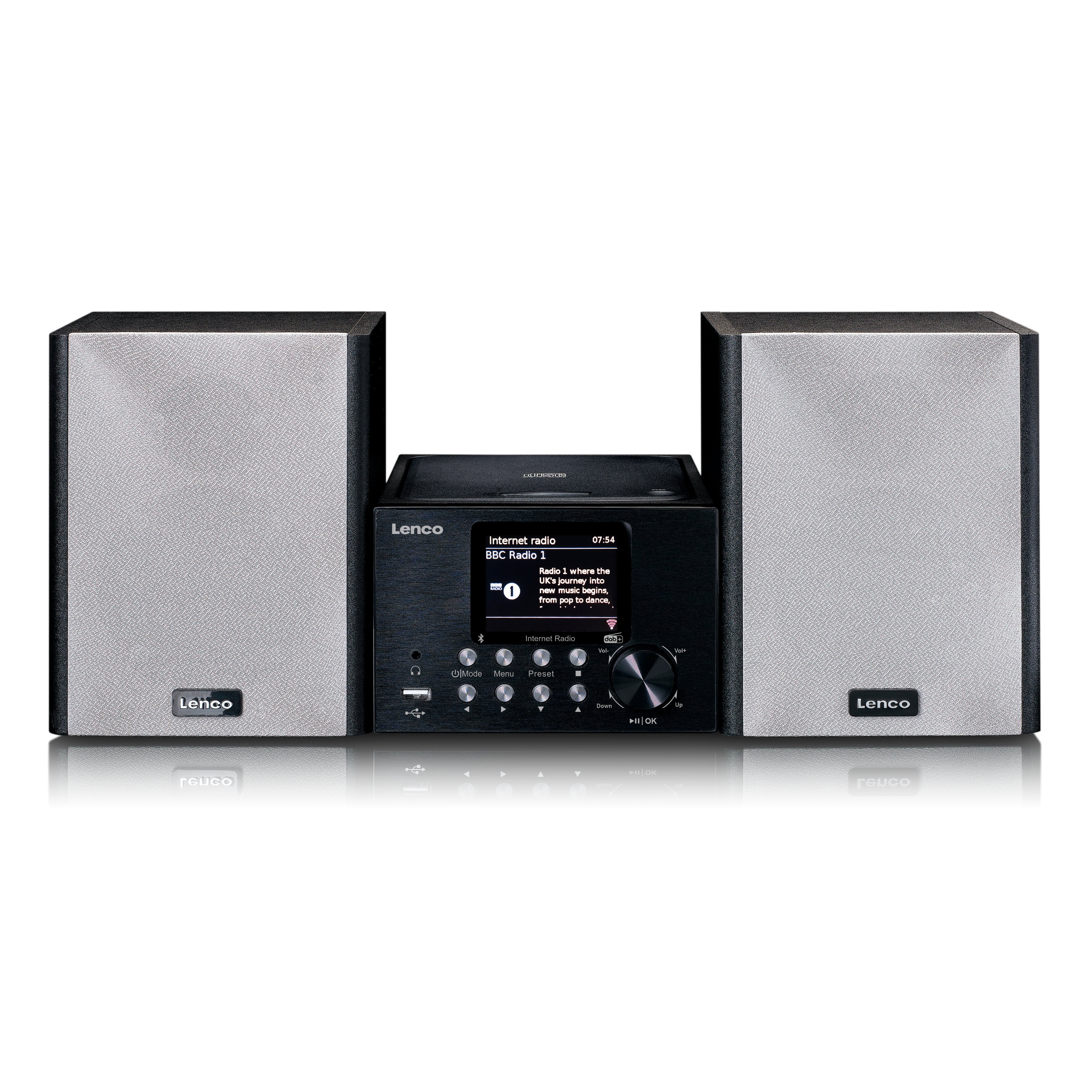 lenco-mc-250bk-micro-stereoanlage-mit-smart-radio-cd-dab-schwarz image 1