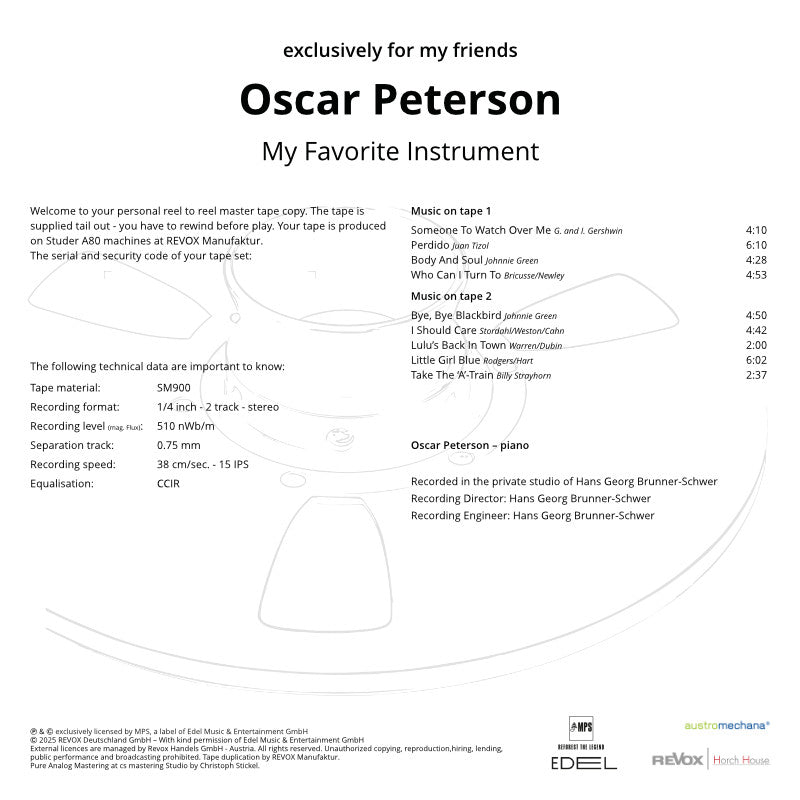 revox-oscar-peterson-my-favorite-instrument-master-tape-soloalbum-vol-4 image 5