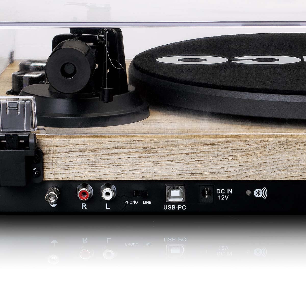 lenco-lbt-188pi-bluetooth-plattenspieler-holz-riemenantrieb-33-45-u-min image 3