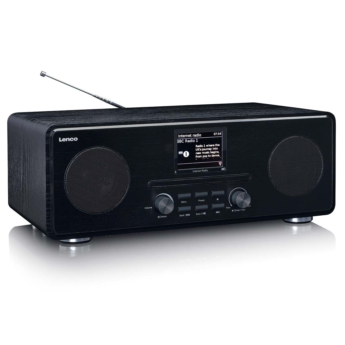 lenco-dir-260bk-internet-dab-fm-radio-mit-cd-player-und-bluetooth-schwarz image 7