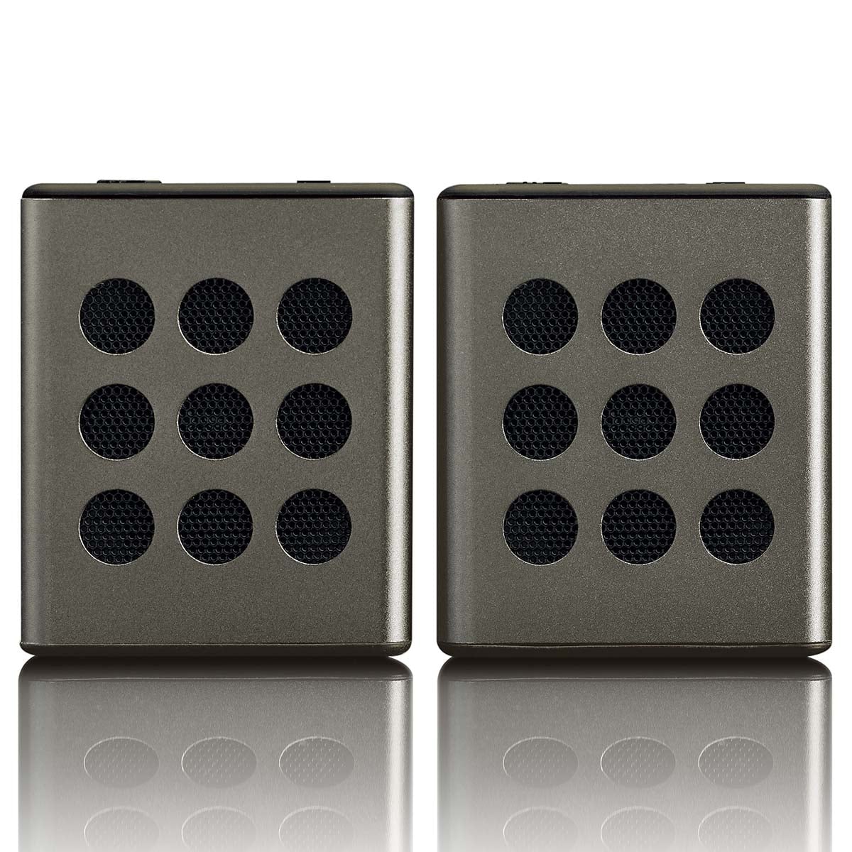 lenco-btp-200bk-bluetooth-stereo-lautsprecher-set-grau-2x-speaker image 1
