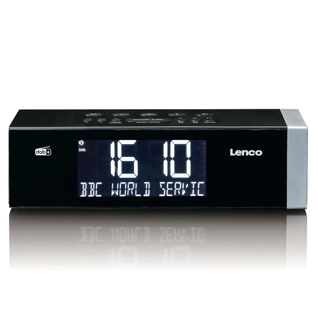 lenco-cr-640-stereo-dab-fm-wecker-radio-mit-bluetooth-usb-ladeport-und-aux-schwa image 1
