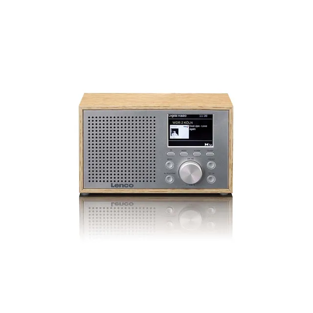 lenco-dar-017wh-dab-fm-tischradio-bluetooth-holz-eiche image 1