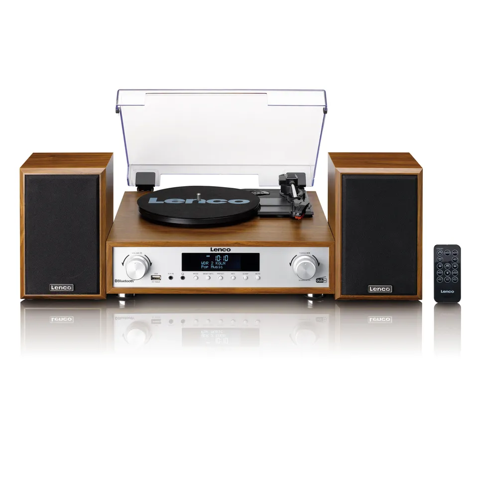 lenco-mc-160wd-hifi-stereoanlage-mit-plattenspieler-dab-fm-und-bluetooth-holz image 1