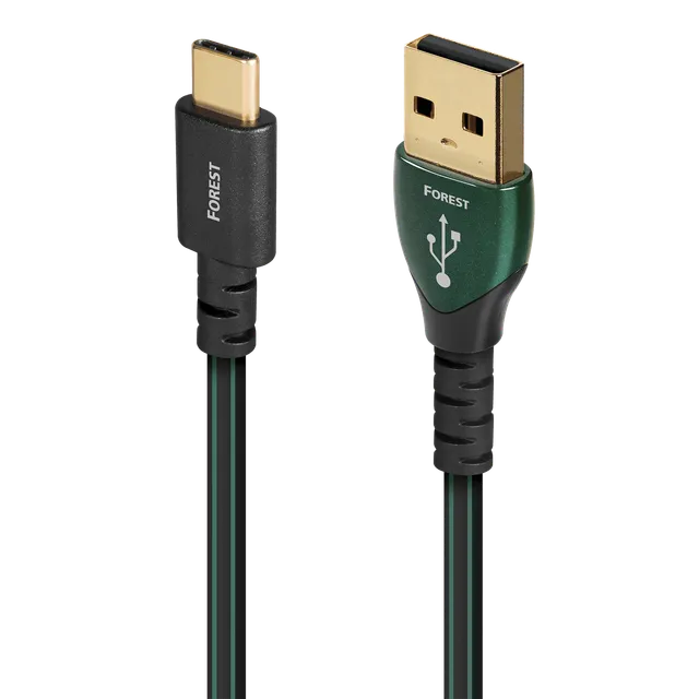 audioquest-forest-usb-c-auf-usb-a-kabel-semi-solid-0-5-silber-0-75-m image 1