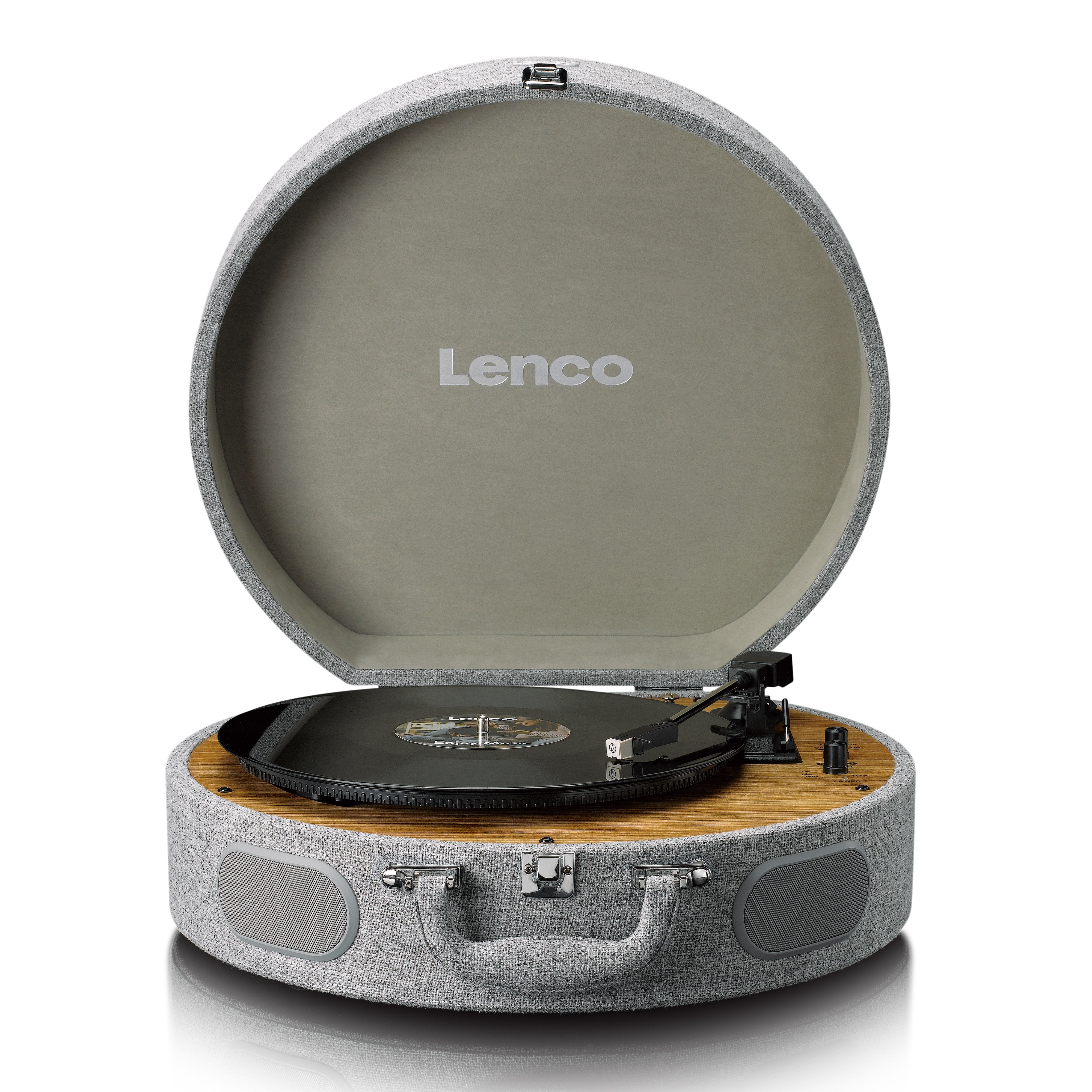 lenco-ls-66gy-retro-plattenspieler-holz-mit-lautsprechern-bluetooth-at3600l-grau image 1