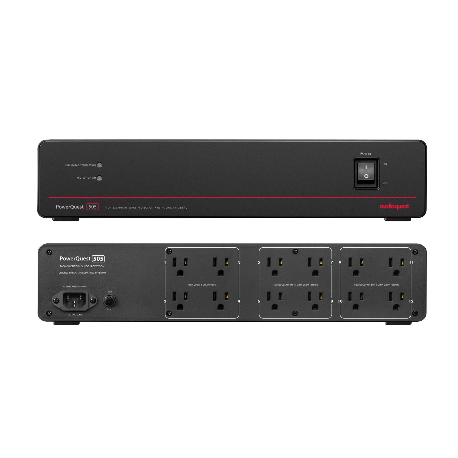 audioquest-powerquest-505-netzfilter-mit-pq-715-netzkabel-6-steckdosen-verbesser image 1