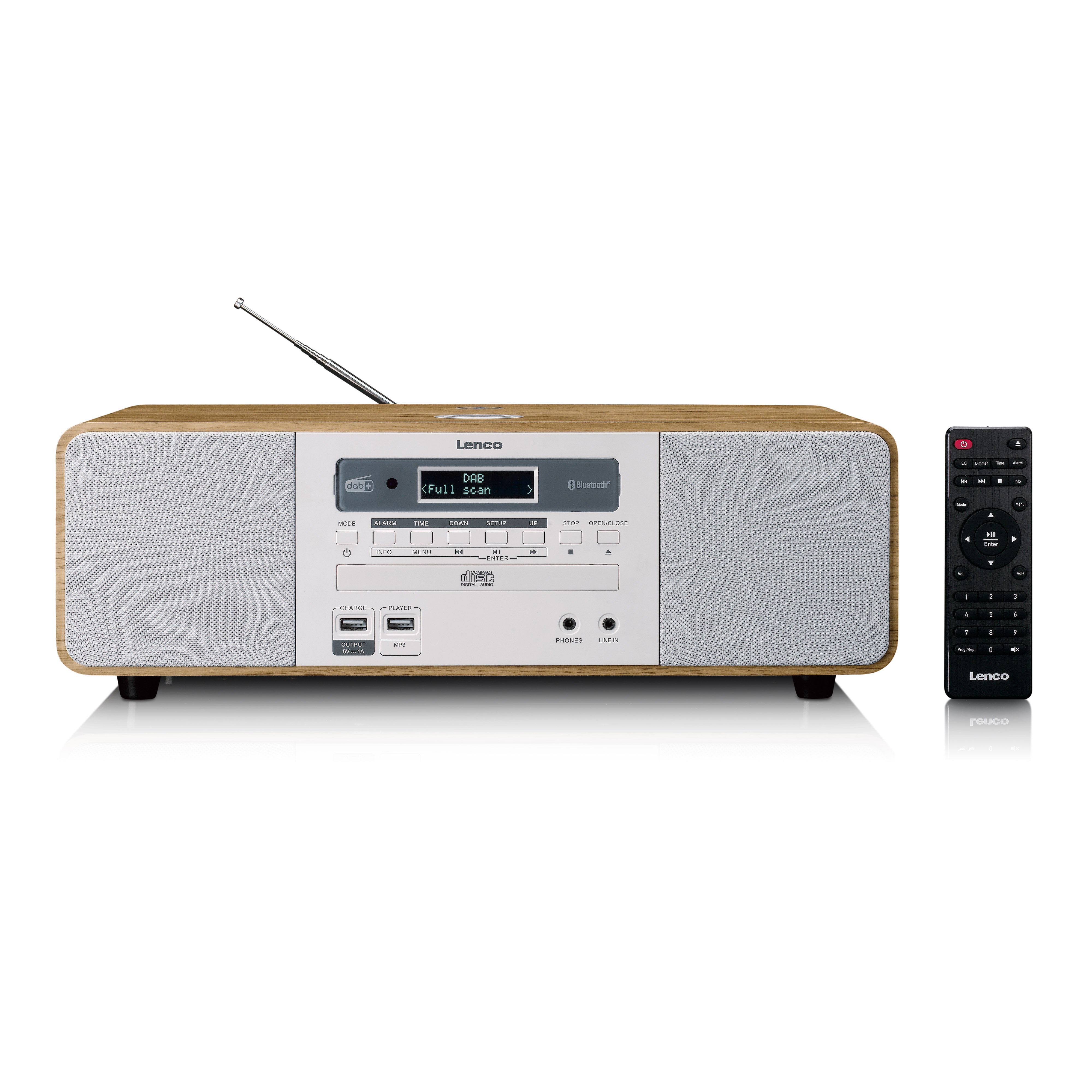 lenco-dar-251wdwh-stereoanlage-mit-dab-fm-cd-usb-bluetooth-und-qi-holz-wei image 3