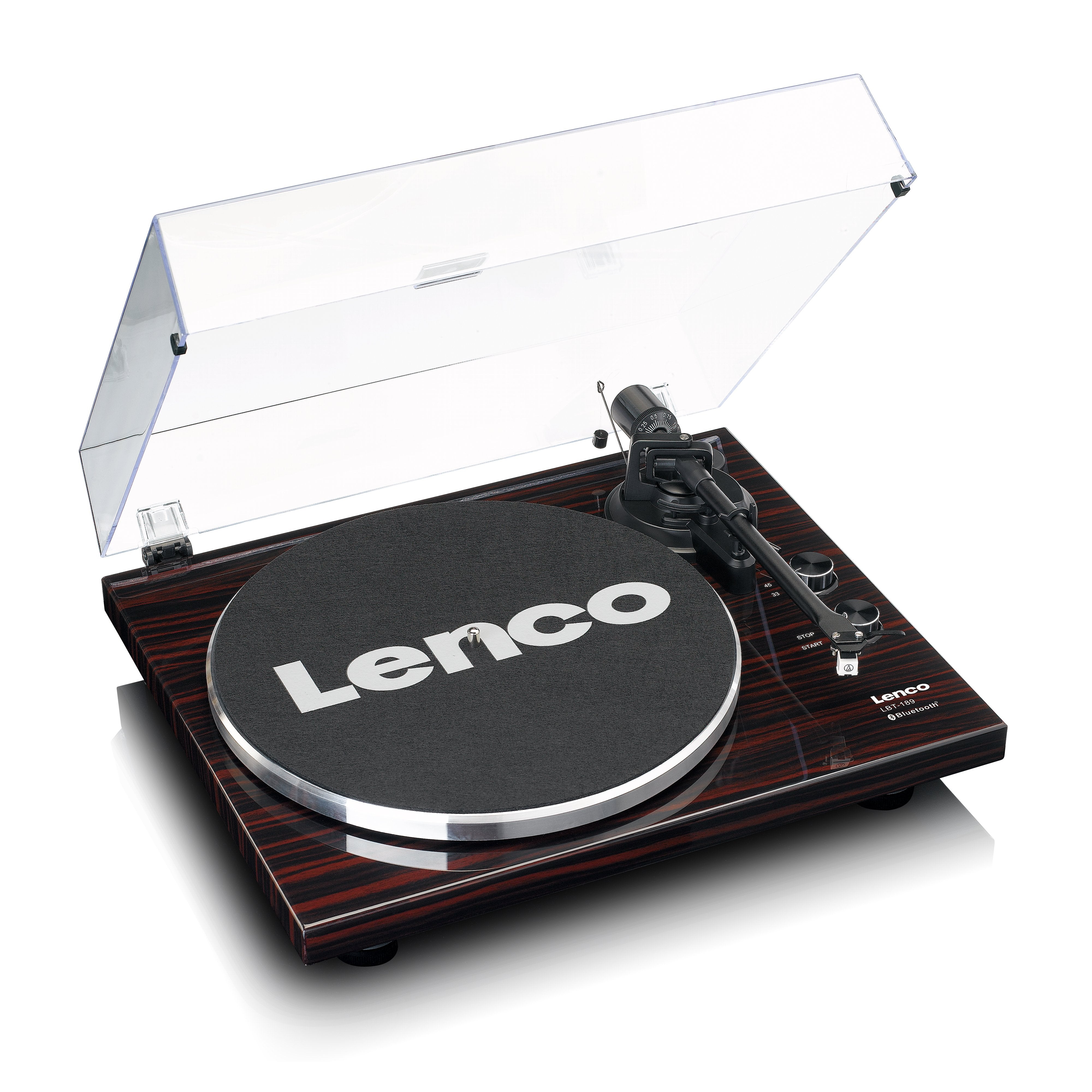 lenco-lbt-189wa-plattenspieler-mit-bluetooth-dunkelbraun-riemen-alu-teller image 2