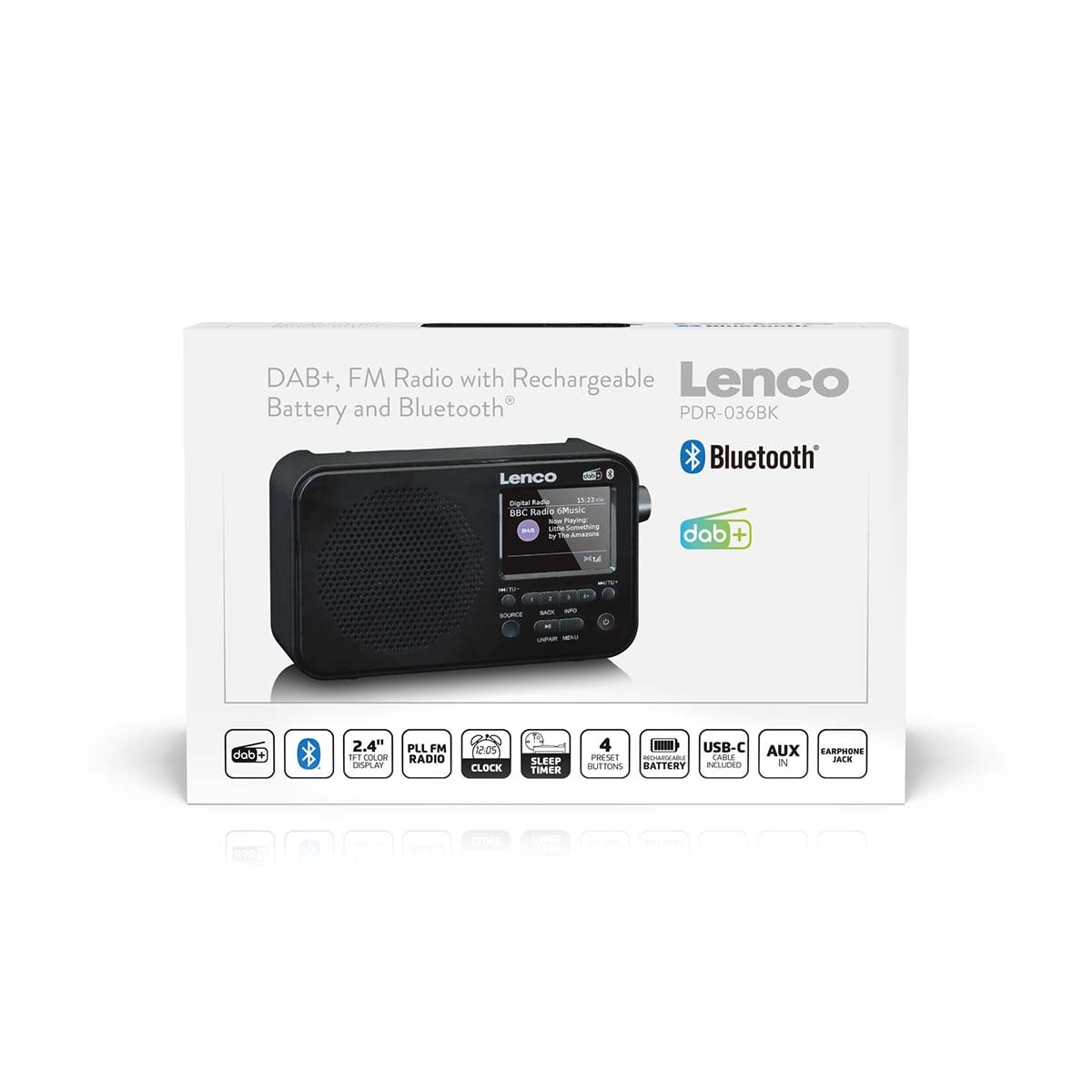 lenco-pdr-036bk-dab-fm-radio-mit-bluetooth-schwarz-2-4-zoll-farbdisplay image 8