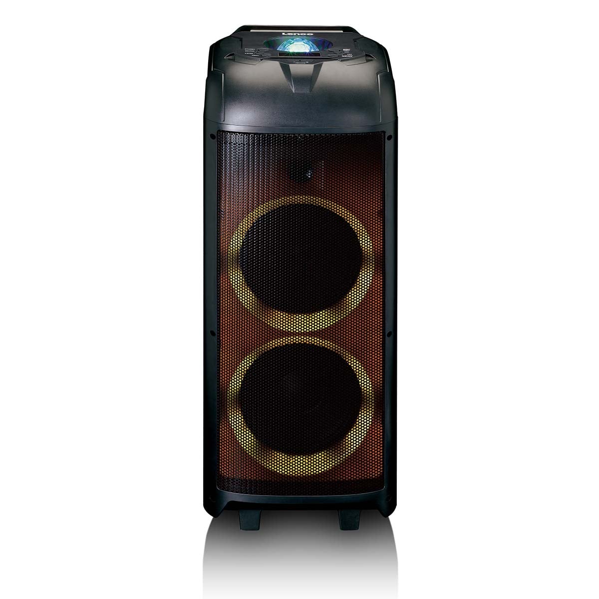 lenco-pa-260bk-party-lautsprecher-150-watt-rms-mit-led-licht-und-discokugel-schw image 4