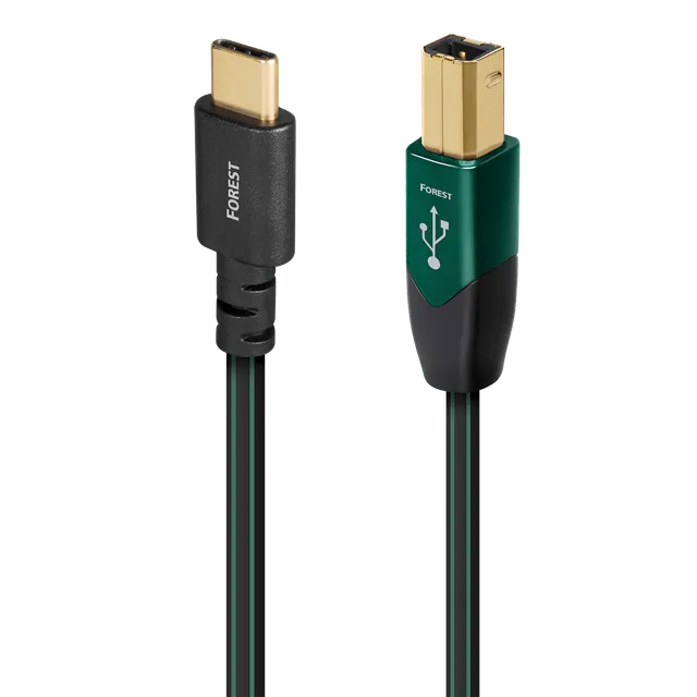 audioquest-forest-usb-c-auf-usb-b-kabel-0-5-silber-refurbished image 1