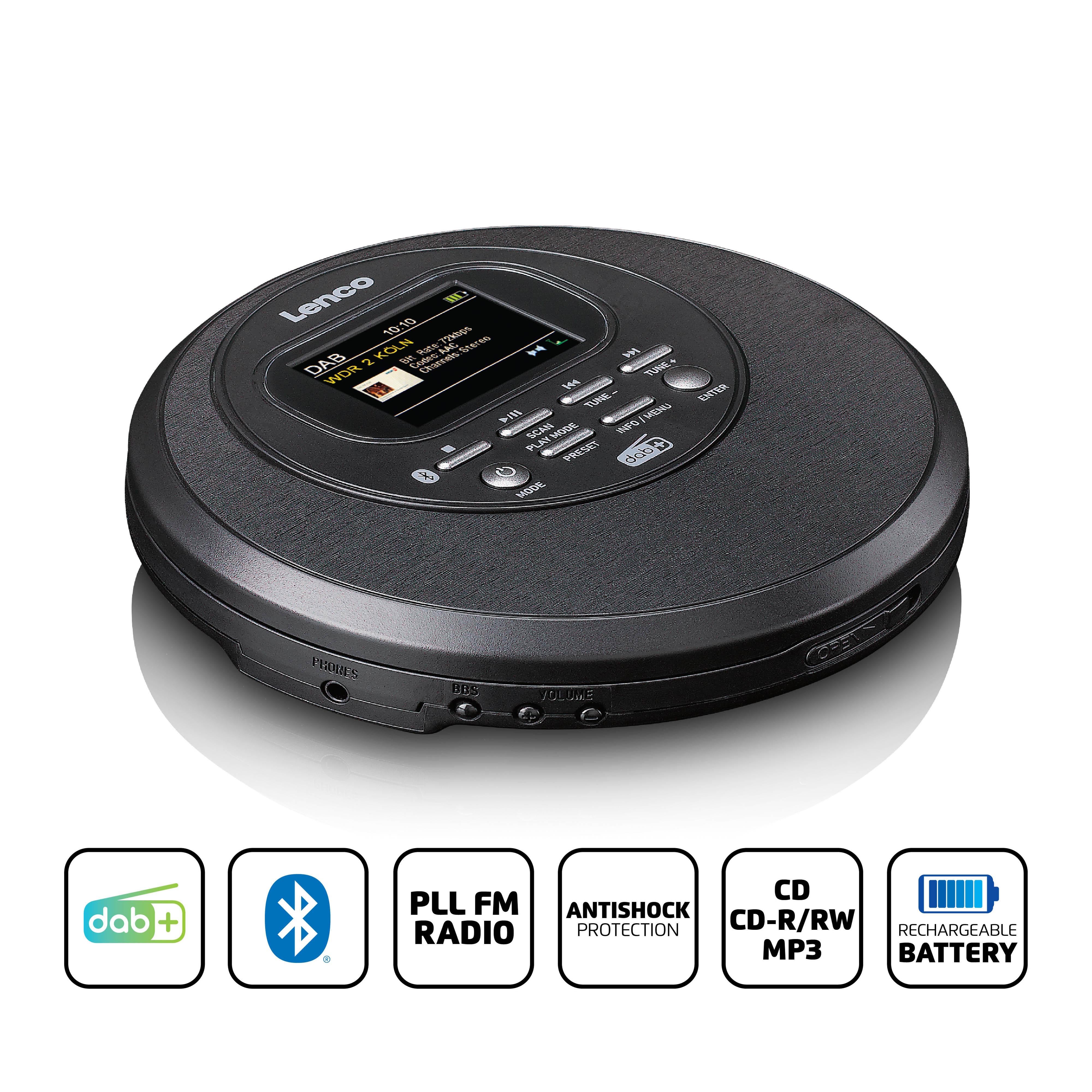 lenco-cd-500bk-tragbarer-cd-player-mit-dab-fm-radio-und-bluetooth-5-0-schwarz image 6