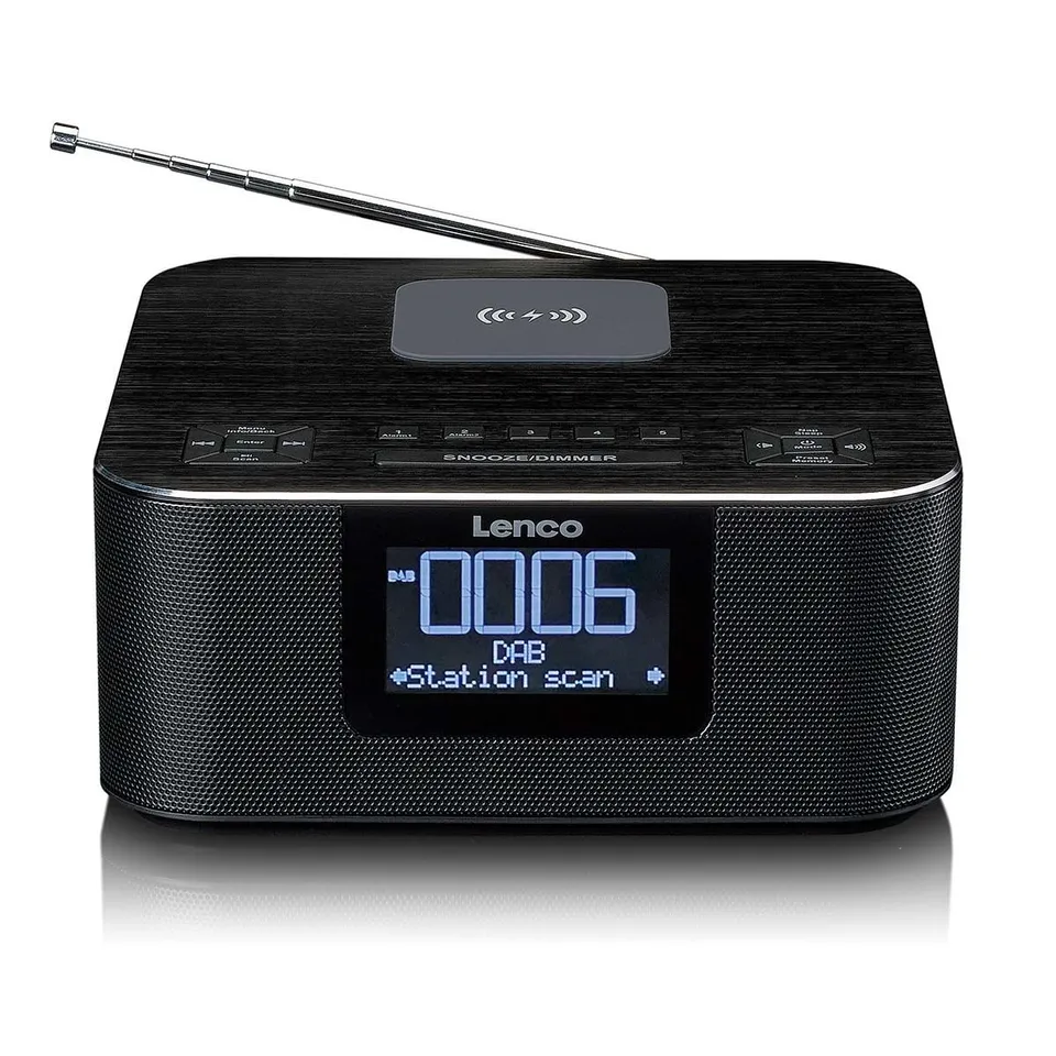 lenco-cr-650bk-dab-fm-weckerradio-mit-bluetooth-und-wireless-charging-schwarz image 1