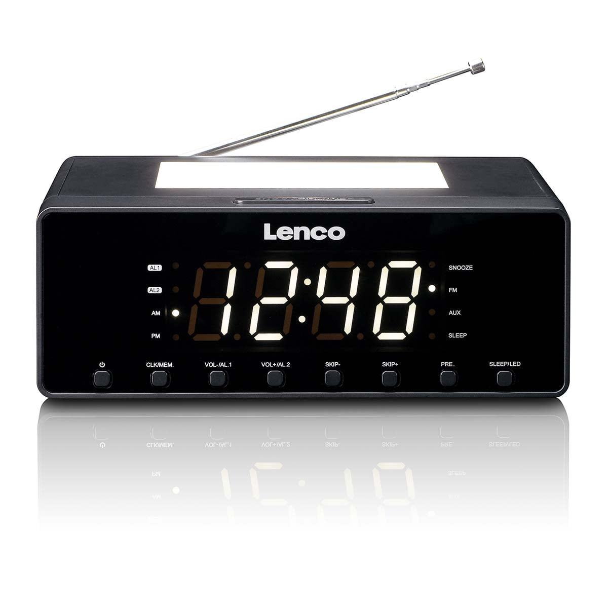 lenco-cr-540bk-fm-radiowecker-mit-dimmbarem-nachtlicht-usb-ladefunktion-schwarz image 2