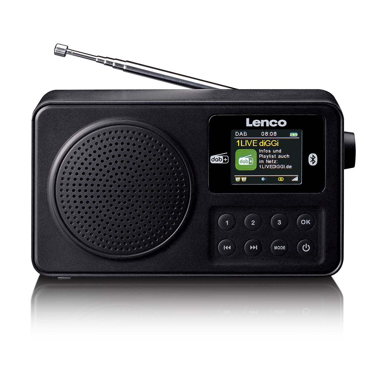 lenco-pdr-033bk-tragbares-dab-fm-radio-mit-bluetooth-und-akku-schwarz image 1