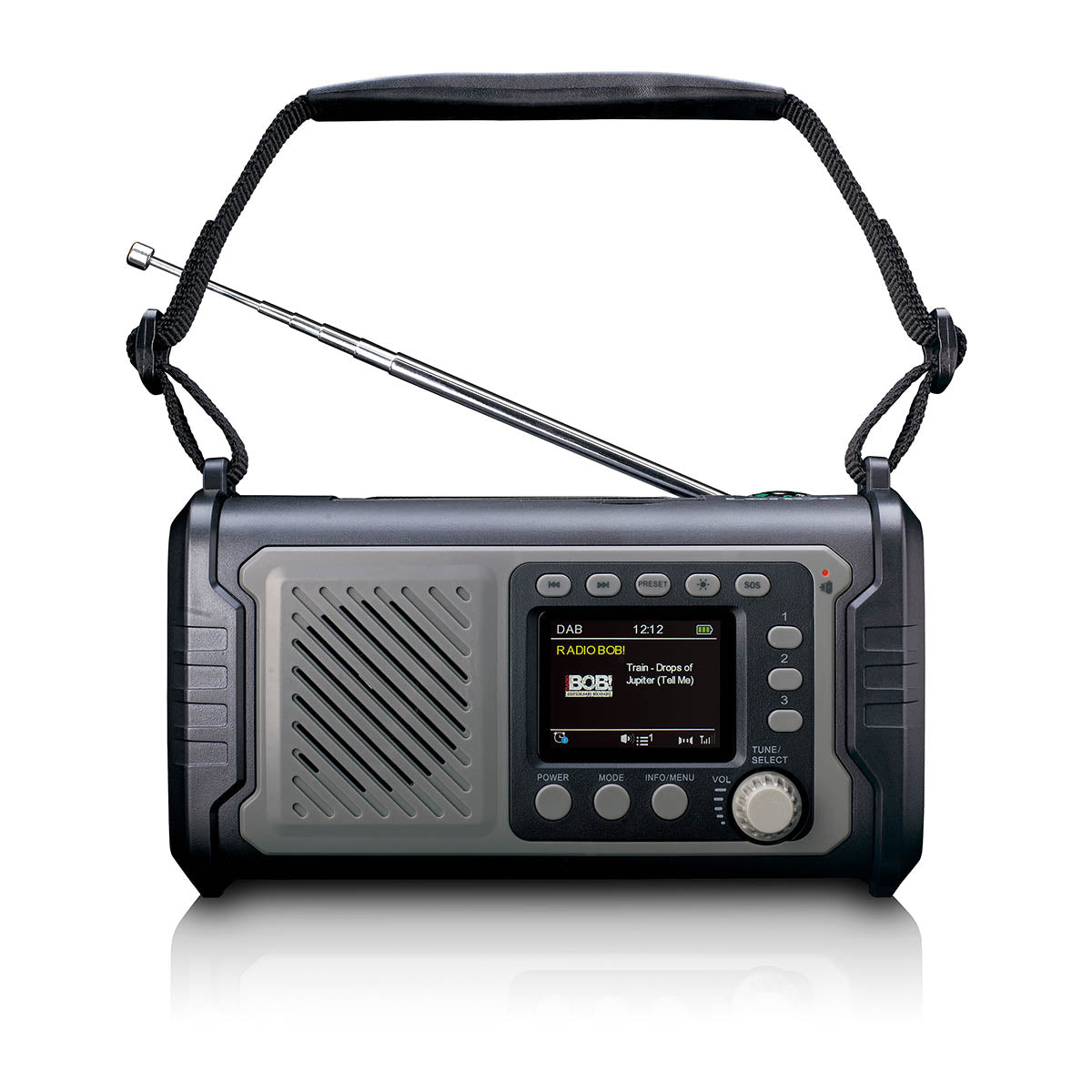 lenco-pdr-455gy-dab-fm-radio-mit-20-000-mah-powerbank-bluetooth-solar-handkurbel image 3