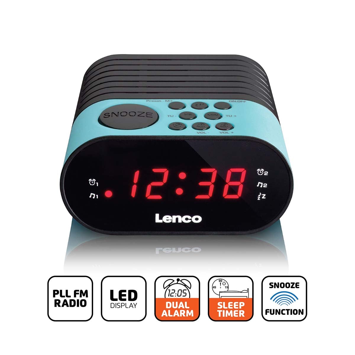 lenco-cr-07-blue-fm-wekkerradio-mit-slaaptimer-und-dualem-alarm-blau image 5