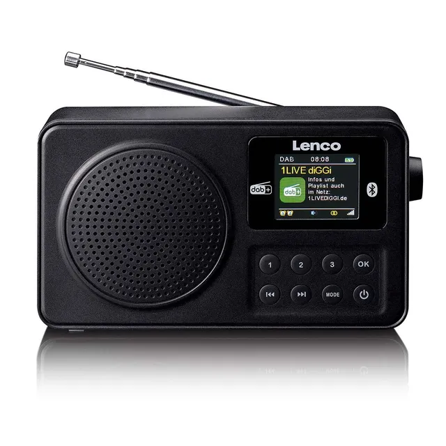 lenco-pdr-033bk-tragbares-dab-fm-radio-mit-bluetooth-und-akku-schwarz image 1
