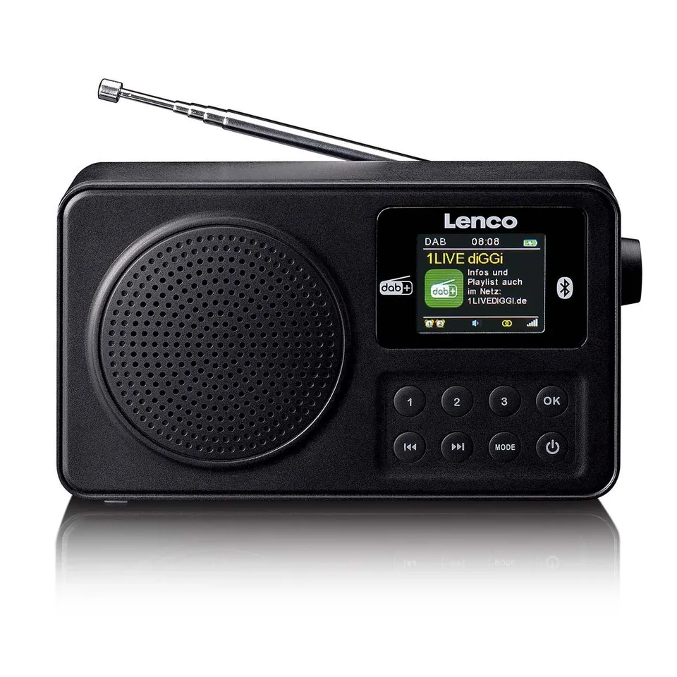 lenco-pdr-033bk-tragbares-dab-fm-radio-mit-bluetooth-und-akku-schwarz image 1