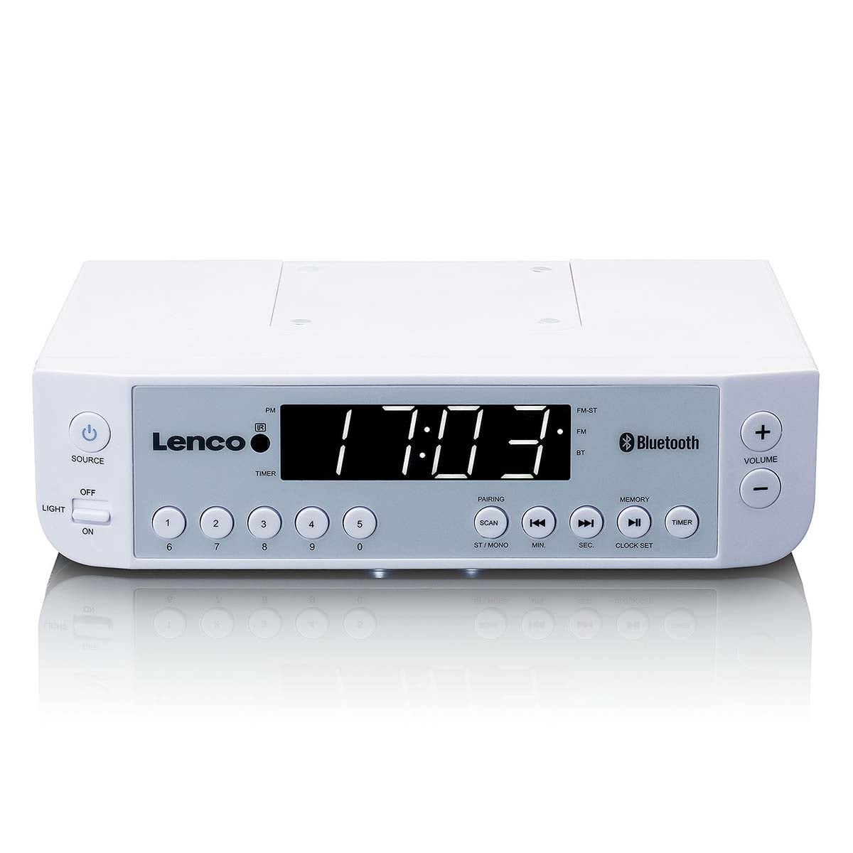 lenco-kcr-100wh-fm-k-chenradio-mit-bluetooth-led-licht-und-timer-wei image 2