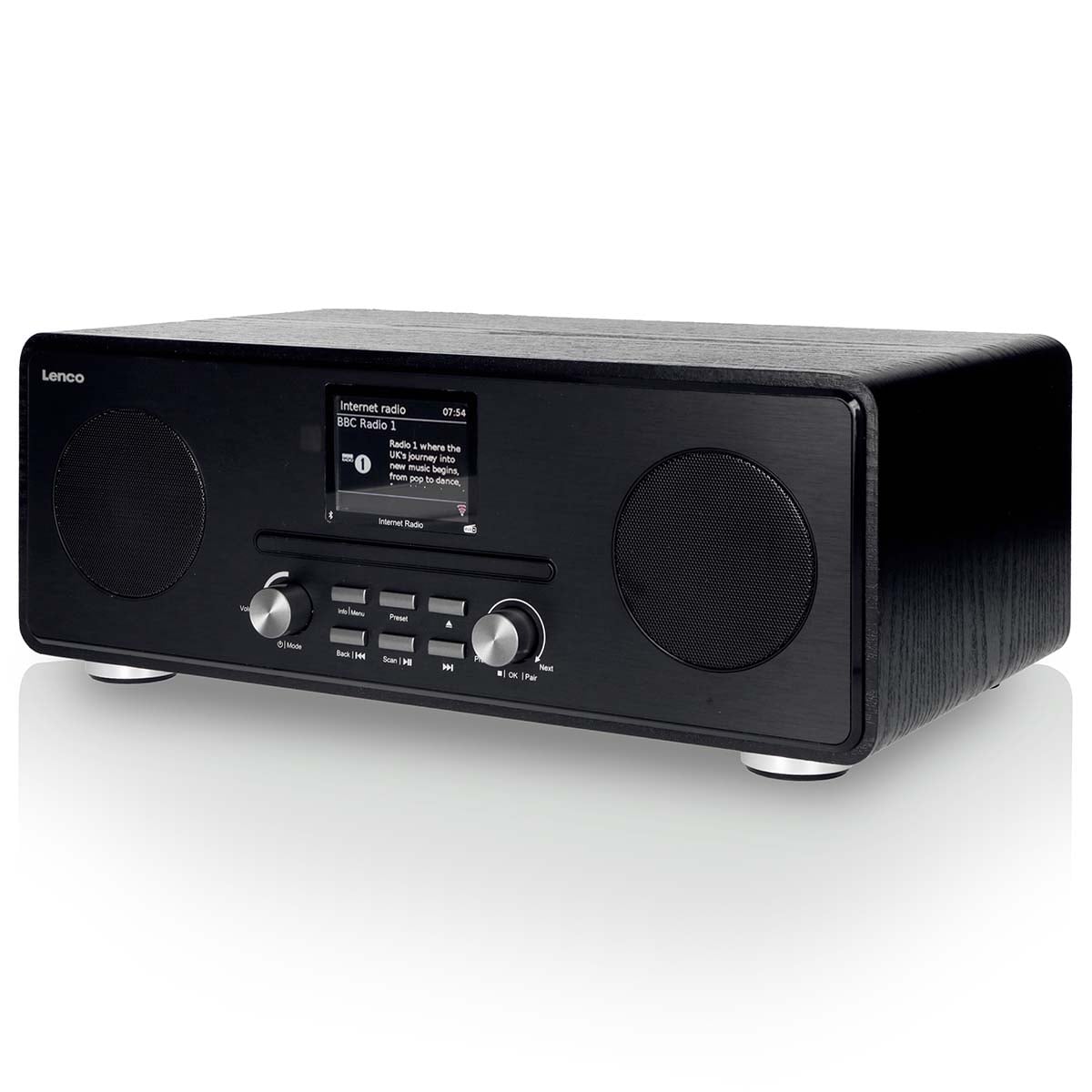 lenco-dir-260bk-internet-dab-fm-radio-mit-cd-player-und-bluetooth-schwarz image 5