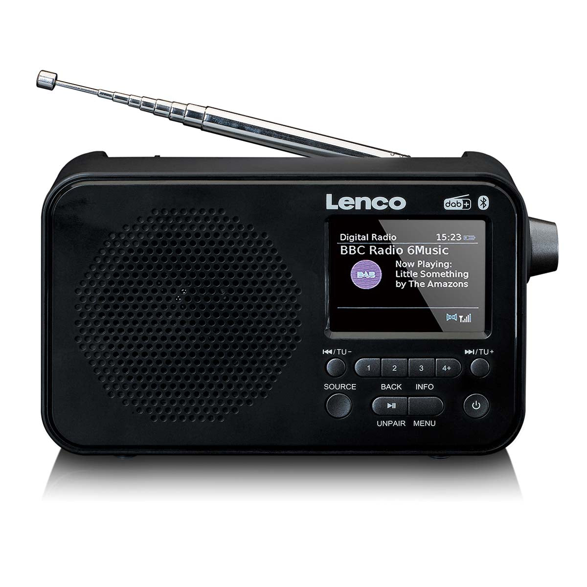 lenco-pdr-036bk-dab-fm-radio-mit-bluetooth-schwarz-2-4-zoll-farbdisplay image 2