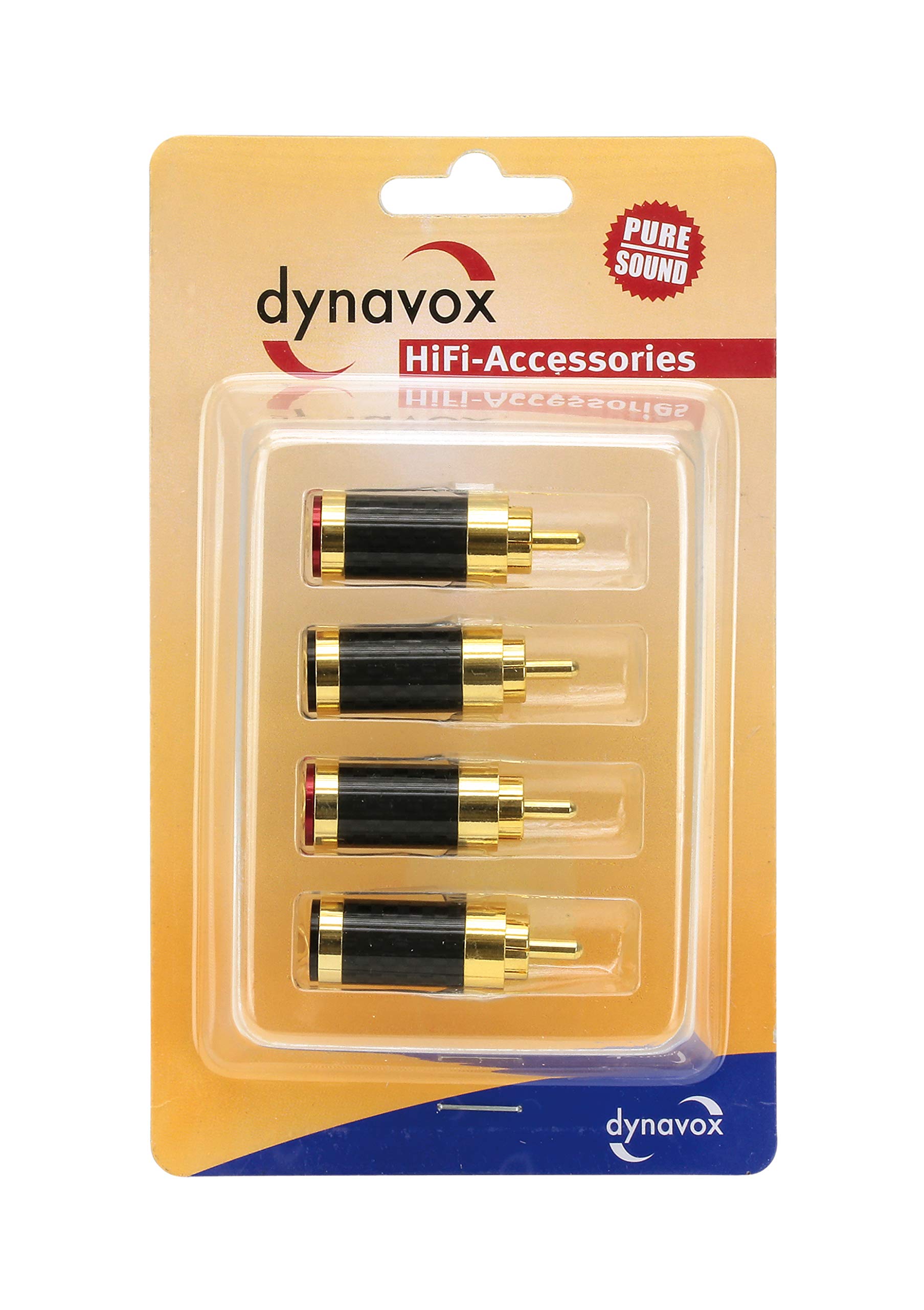 dynavox-cinchstecker-carbon-4er-set-vergoldet-rot-schwarz image 3