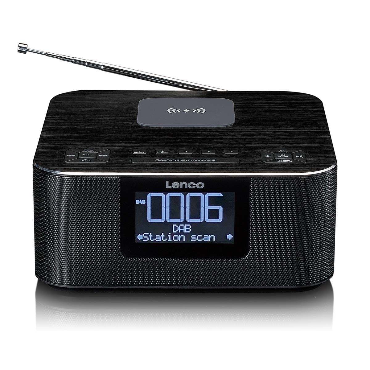 lenco-cr-650bk-dab-fm-weckerradio-mit-bluetooth-und-wireless-charging-schwarz image 1
