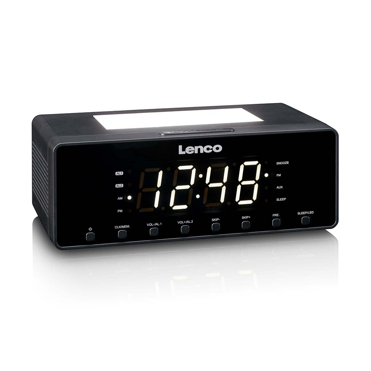 lenco-cr-540bk-fm-radiowecker-mit-dimmbarem-nachtlicht-usb-ladefunktion-schwarz image 4