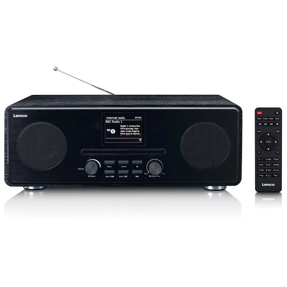lenco-dir-261bk-internet-dab-fm-radio-mit-cd-spieler-und-bluetooth-schwarz image 1
