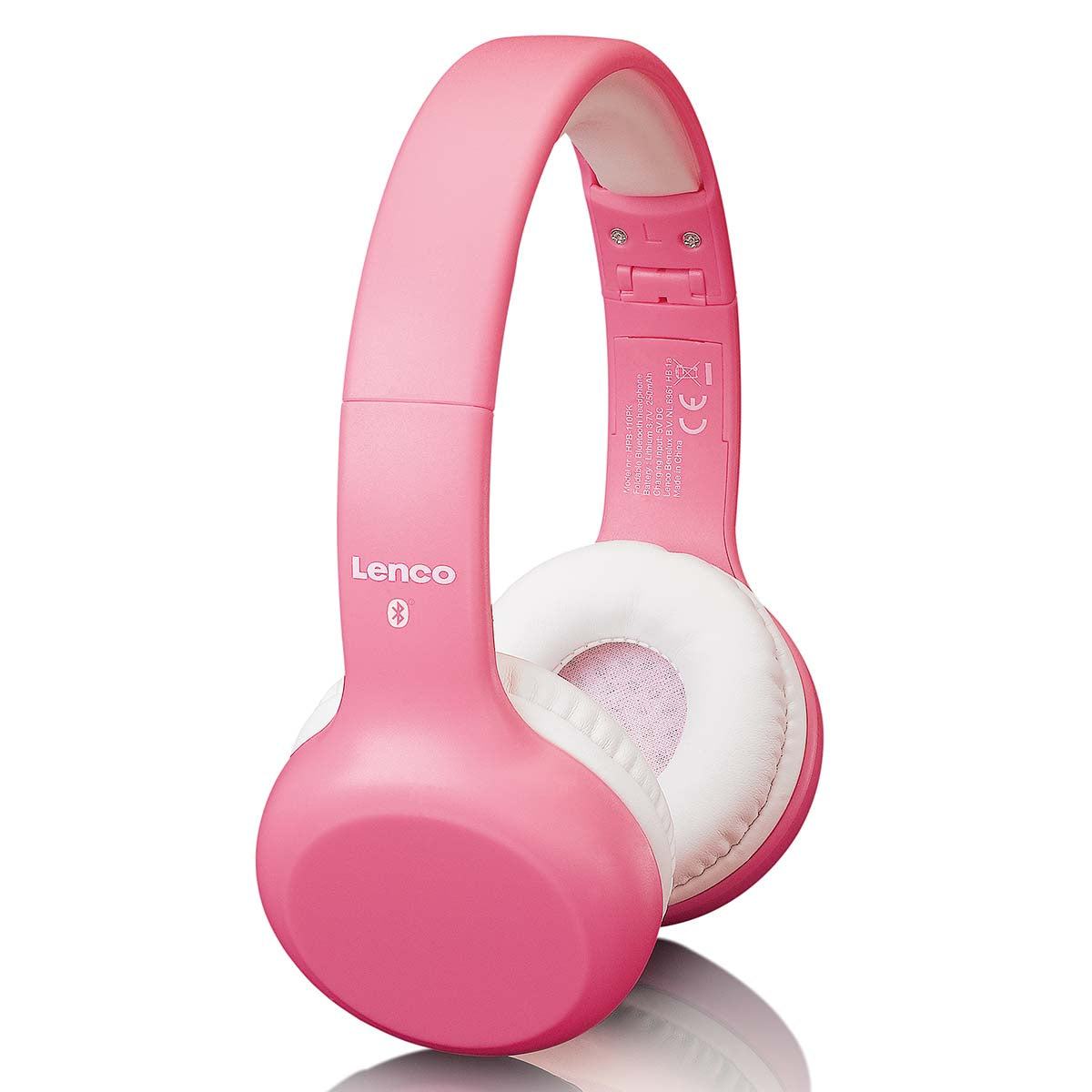 lenco-hpb-110pk-faltbarer-kinder-bluetooth-kopfh-rer-pink image 1
