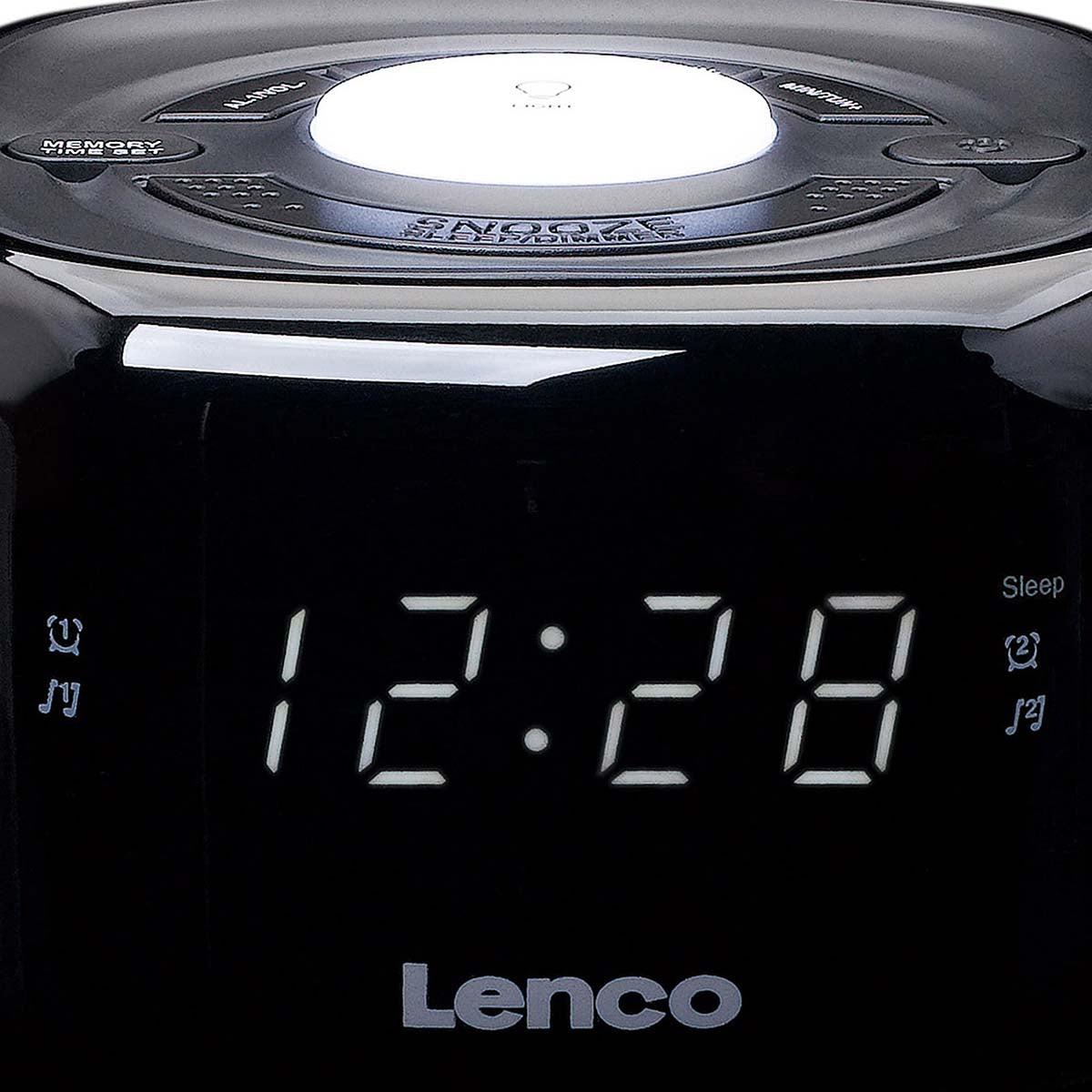 lenco-cr-12bk-fm-radiowecker-mit-nachtlicht-und-dual-alarm-schwarz image 5