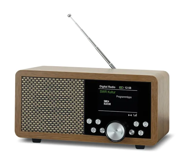 dynavox-dbt600-dab-radio-tragbar-mit-bluetooth-holzdekor-braun image 1