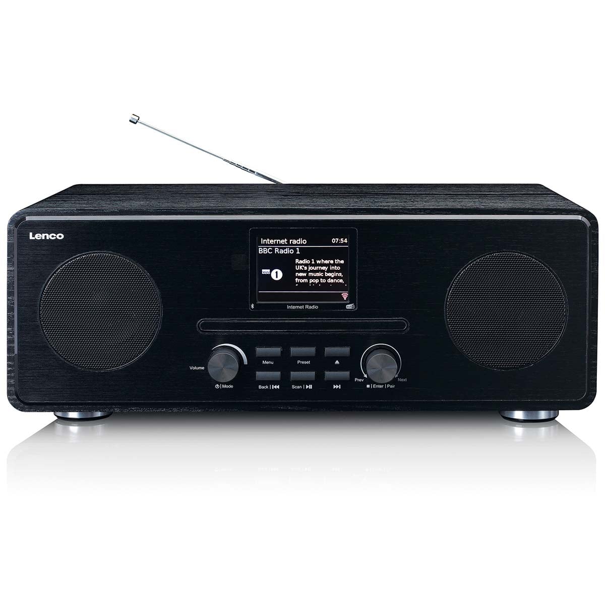 lenco-dir-260bk-internet-dab-fm-radio-mit-cd-player-und-bluetooth-schwarz image 3