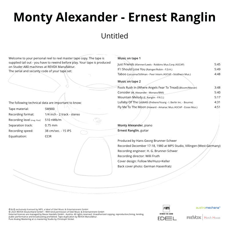 revox-monty-alexander-ernest-ranglin-untitled-master-tape-b77-serie image 4