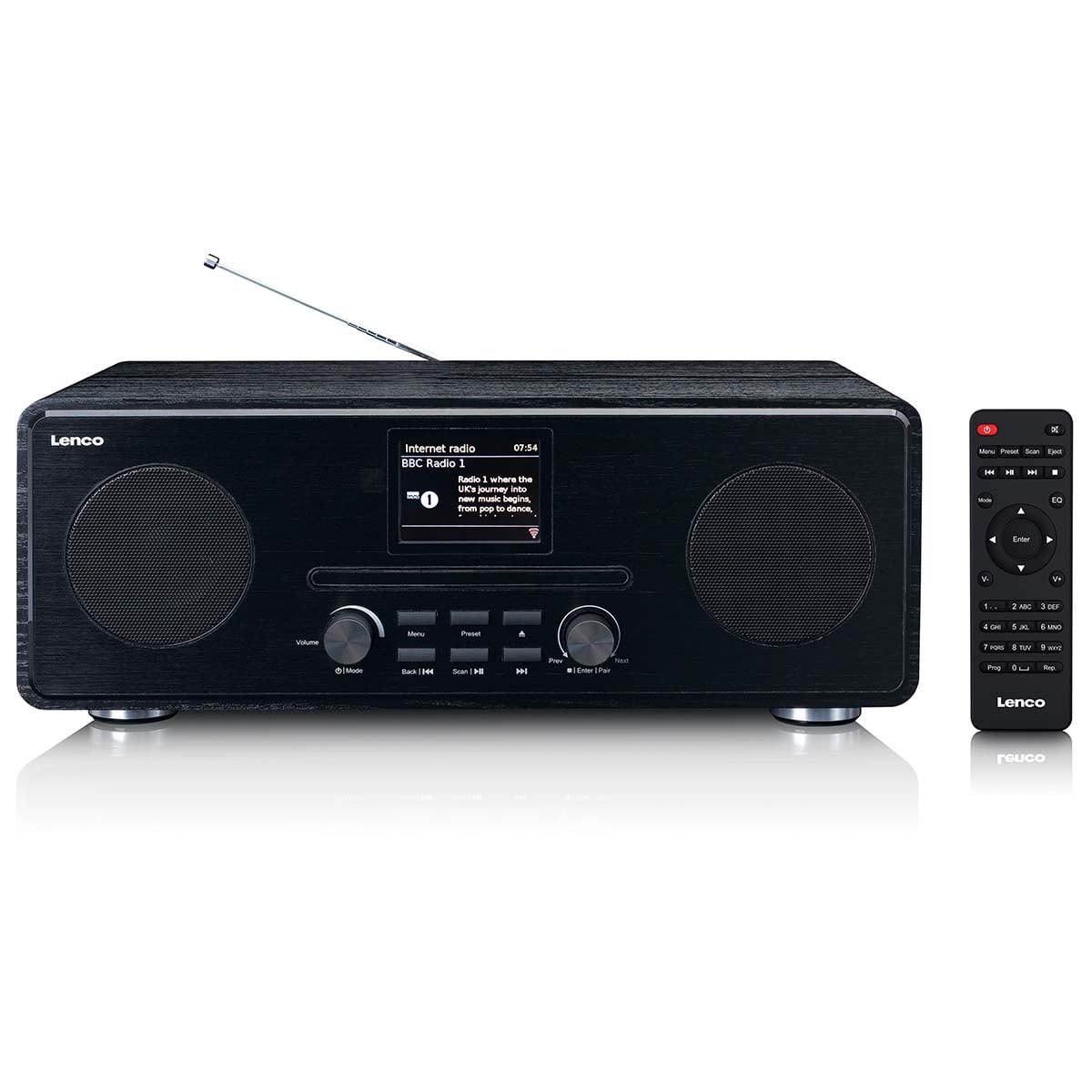 lenco-dir-261bk-internet-dab-fm-radio-mit-cd-spieler-und-bluetooth-schwarz image 1