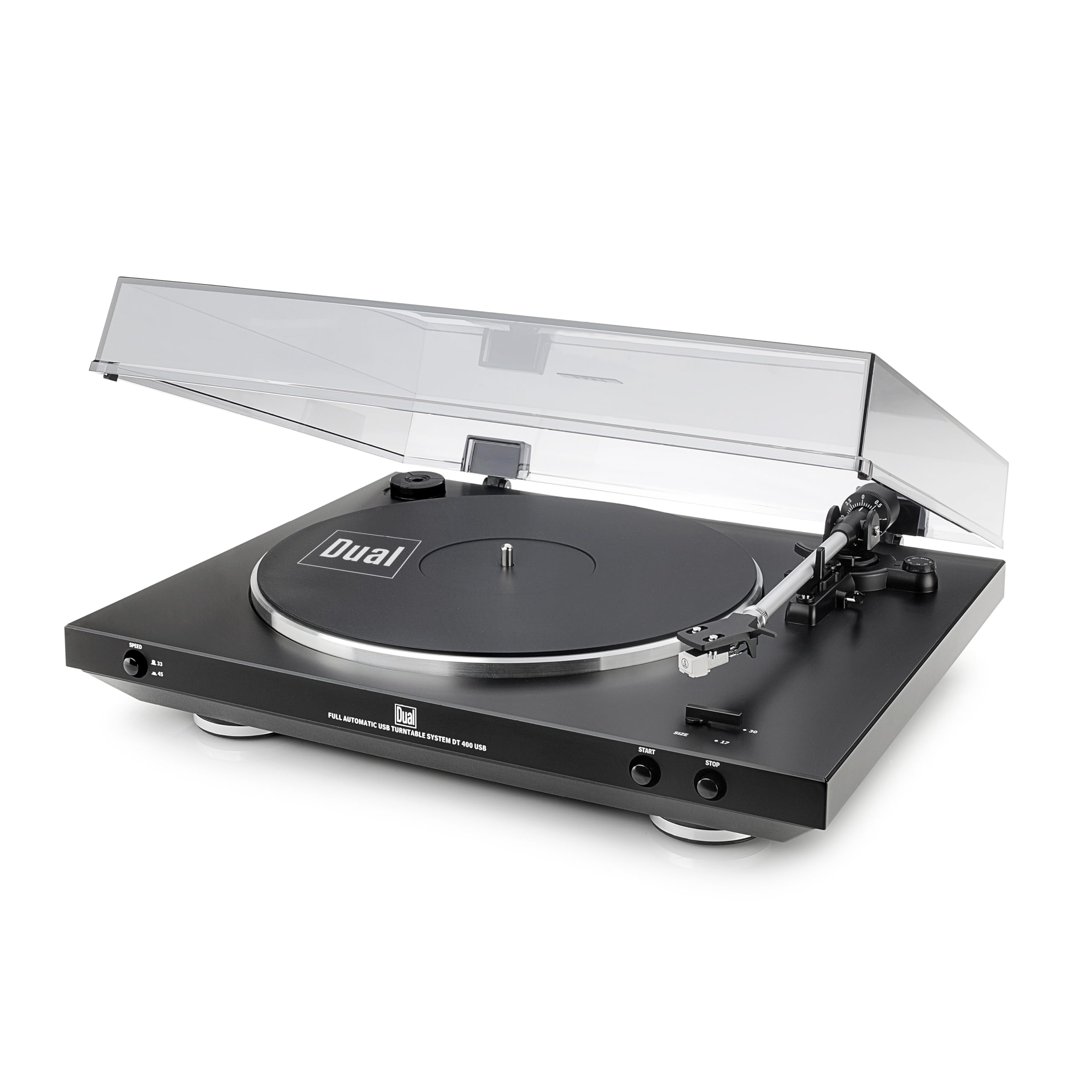 dual-dt-400-usb-vollautomatik-plattenspieler-33-45-mit-magnet-system-schwarz image 1